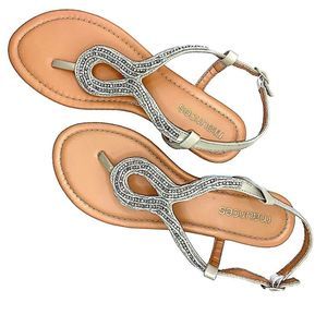 MAURICES BEADED RHINESTONE SANDAL | EXCELLENT PREOWNED CONDITION | SIZE 7